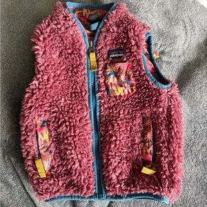 Patagonia Pink and Blue Fleece Jacket